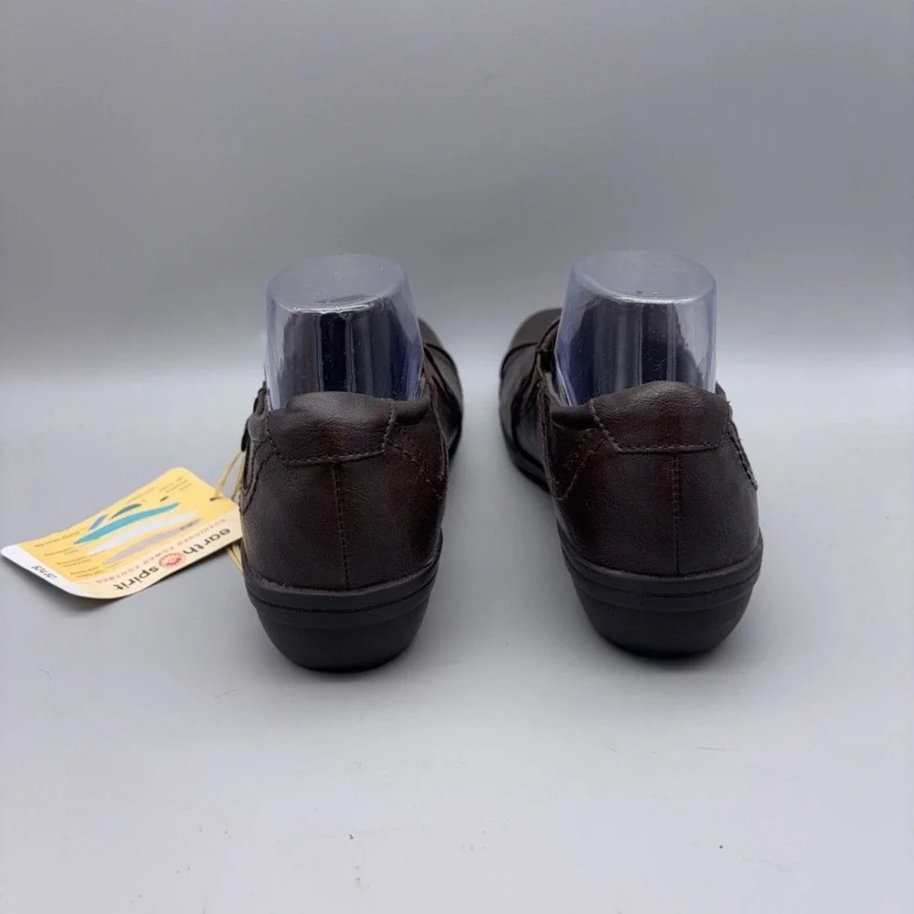 Earth Spirit Shoes Women 11 Brown Plain Cushioned Comfort Slip On Casual Loafers